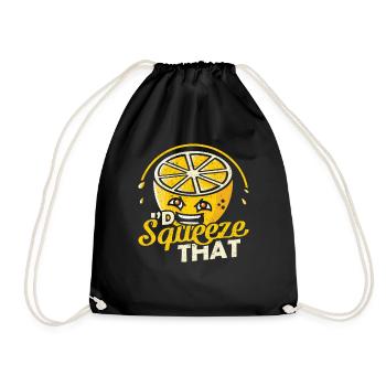 Lemon Id Squeeze That Lemon Stand - Drawstring Bag - black - Front