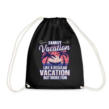 Vacances régulières mais plus amusantes - Vacances en famille - Sac de sport léger - noir - Devant