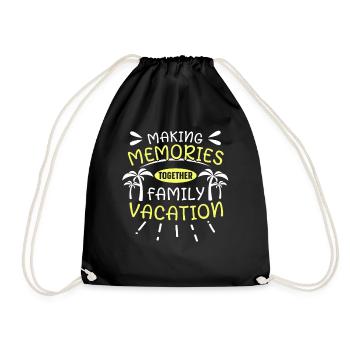 Vacances en famille - Créer des souvenirs ensemble - Sac de sport léger - noir - Devant