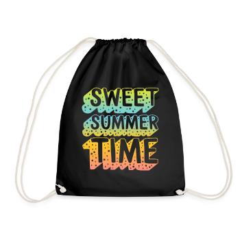 Beach Lover Shirt, süße Sommerfamilie - Turnbeutel - Schwarz - Vorne