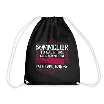 Dégustation de vin de sommelier - Sac de sport léger - noir - Devant