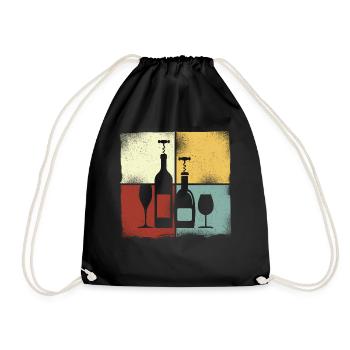 Dégustation de vin de sommelier - Sac de sport léger - noir - Devant