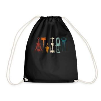 Dégustation de vin de sommelier - Sac de sport léger - noir - Devant