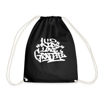 Kinder lieben Graffiti Handstil Zitat Hip Hop Kall - Turnbeutel - Schwarz - Vorne