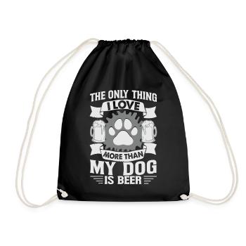 La seule chose que j’aime plus que mon chien, c’est la bière - F - Sac de sport léger - noir - Devant