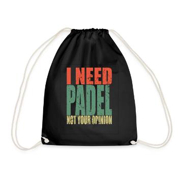 Padel Tennis Tennis Dicton Drôle - Sac de sport léger - noir - Devant