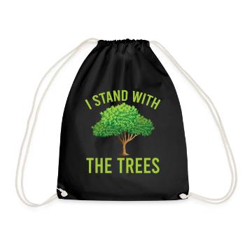 Changement climatique Je me tiens avec les arbres Jour de la Terre - Sac de sport léger - noir - Devant