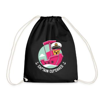 Équipe de boulangerie Capitaine Cupcakes Baker Chef pâtissier - Sac de sport léger - noir - Devant