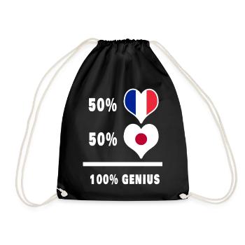 La France et le Japon génie / cadeau - Sac de sport léger - noir - Devant