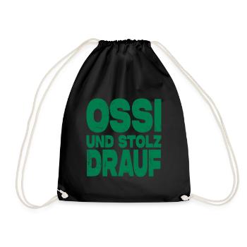 Ossi Und Stolz Drauf - Turnbeutel - Schwarz - Vorne