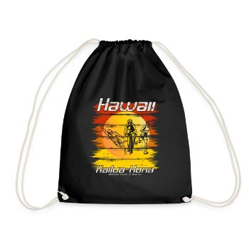 Triathlon Sunset Kailua Kona Hawaii - Drawstring Bag - black - Front