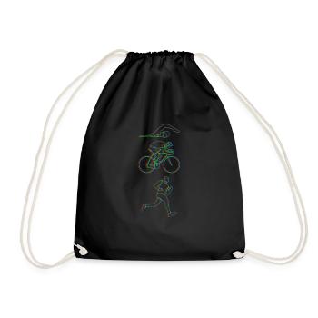 Triathlon Trippy Hamsa - Turnbeutel - Schwarz - Vorne