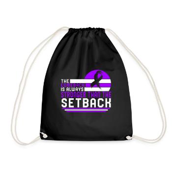 Chemise contre le cancer du testicule, retour toujours plus fort - Sac de sport léger - noir - Devant