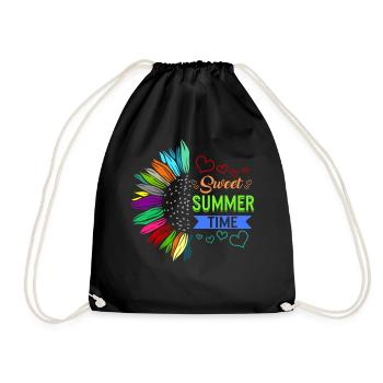 Chemise d’amoureux de la plage, doux tournesol d’été - Sac de sport léger - noir - Devant