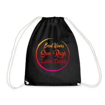 Bateau Vagues Soleil Soleil Jours Chemise, Lake Life - Sac de sport léger - noir - Devant