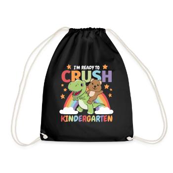 Je suis prêt à écraser la maternelle pour les enfants T-Rex - Sac de sport léger - noir - Devant