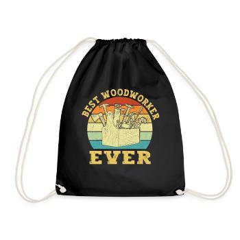Best Woodworker Ever Woodworker - Drawstring Bag - black - Front
