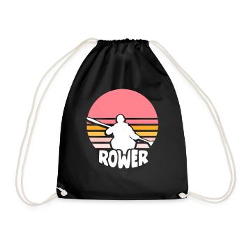 Rowing Rowing Boat Rowing Rowing Rowing - Drawstring Bag - black - Front