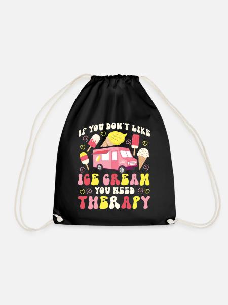 Ice Cream Cone Popsicle If You - Turnbeutel - Schwarz