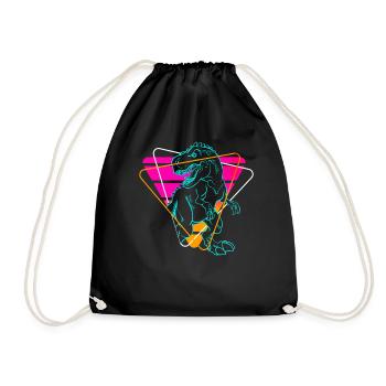 Vaporwave T-Rex Tyrannosaurus Dinosaures - Sac de sport léger - noir - Devant