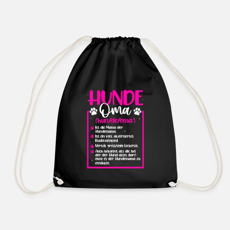 Hundeoma Definition Hundehalter Oma - Turnbeutel - Schwarz