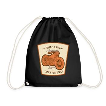 Bikers, motorcyclists - Drawstring Bag - black - Front