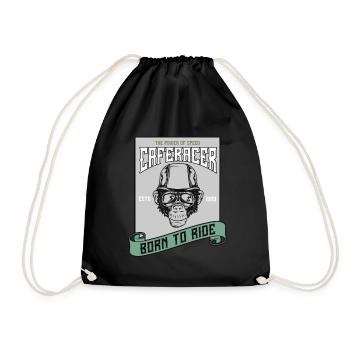 Bikers, motorcyclists - Drawstring Bag - black - Front