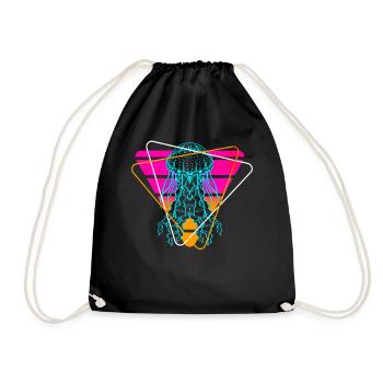 Méduses Vaporwave - Sac de sport léger - noir - Devant
