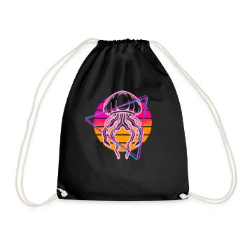 Méduses Vaporwave - Sac de sport léger - noir - Devant