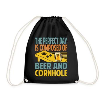 The Perfect Day est composé de bière et de cornhole - - Sac de sport léger - noir - Devant
