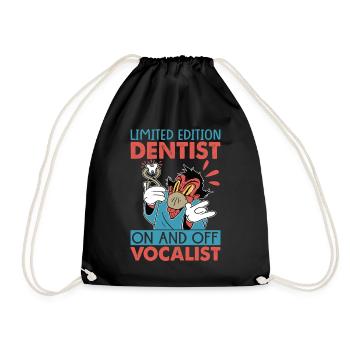 Limited Edition Dentist On And Off Vocalist - Funn - Drawstring Bag - black - Front