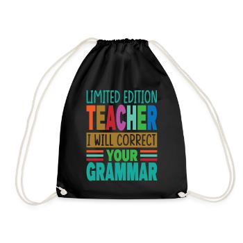 Professeur en édition limitée Je corrigerai votre Gramma - Sac de sport léger - noir - Devant