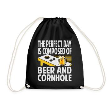 The Perfect Day est composé de bière et de cornhole - - Sac de sport léger - noir - Devant