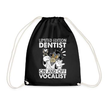 Limited Edition Dentist On And Off Vocalist - Funn - Drawstring Bag - black - Front
