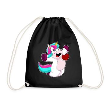 Unicorn Heart - Drawstring Bag - black - Front