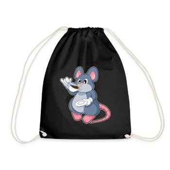 Mouse Coffee Mug - Drawstring Bag - black - Front
