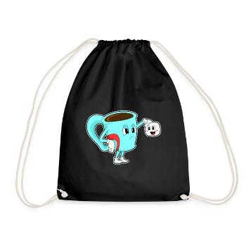 Coffee Mug - Drawstring Bag - black - Front