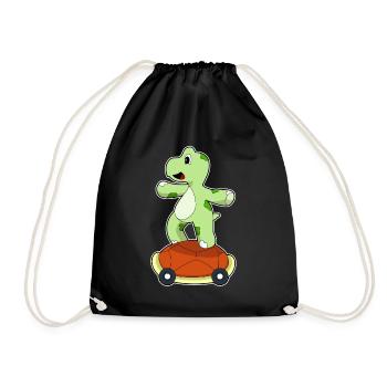 Tortue Skater Skateboard - Sac de sport léger - noir - Devant