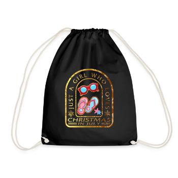 Chemise de Noël en juillet, juste une fille qui aime - Sac de sport léger - noir - Devant