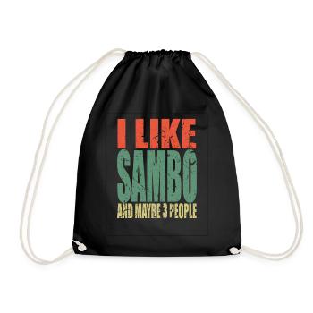 Sambo saying funny - Drawstring Bag - black - Front