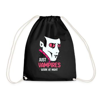 Seuls les vampires travaillent le jour en disant la nuit - Sac de sport léger - noir - Devant