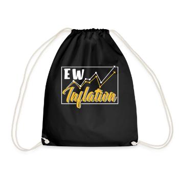 Inflation Humor Stagflation Gelddrucken - Turnbeutel - Schwarz - Vorne