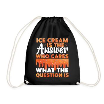 La crème glacée est la réponse - Sac de sport léger - noir - Devant