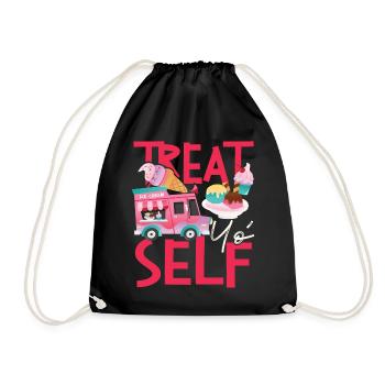 Cône de crème glacée Treat Yo' Self - Sac de sport léger - noir - Devant