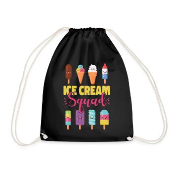 Ice Cream Team Cone Popsicle Ice - Turnbeutel - Schwarz - Vorne