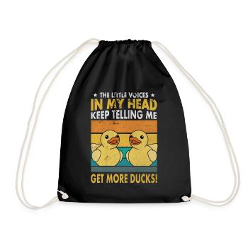Voix Tête Disent Acheter Plus Canard Canard Amusant - Sac de sport léger - noir - Devant