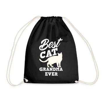 Chat Chats Grand-mère - Sac de sport léger - noir - Devant