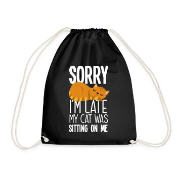 Cat Favorite Animal Cat Owner - Drawstring Bag - black - Front