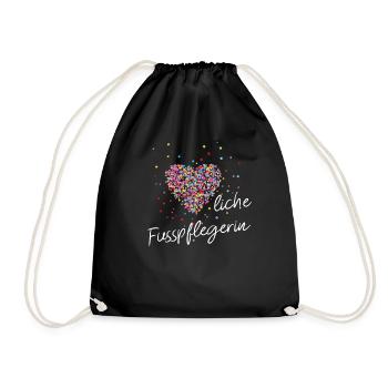 Warm foot care podiatrist feet - Drawstring Bag - black - Front