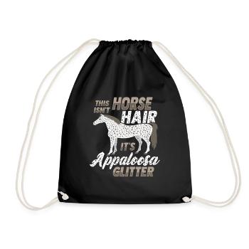 Appaloosa Pferd - Turnbeutel - Schwarz - Vorne